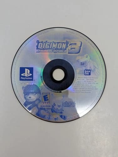 Digimon World 3 (Playstation PS1, 2002) - Disc Only