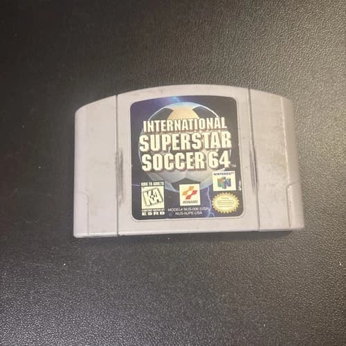 International Superstar Soccer 64 Nintendo N64 Game Cartridge, Tested Working