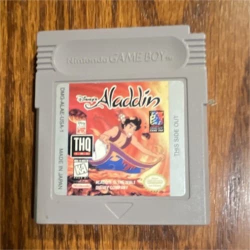 THQ Disney's Aladdin for Nintendo Game Boy Game Cartridge NTSC-U/C KA