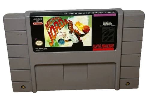 SNES Michael Jordan: Chaos in the Windy City Authentic Super Nintendo Tested