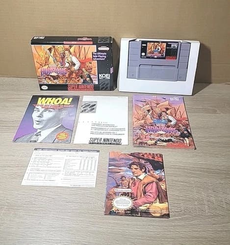 New Horizons (SNES) Super Nintendo 100% Complete CIB, Box, Map, Manual, Inserts!