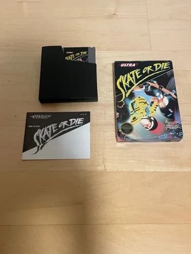 Skate or Die Nintendo Nes Complete Good Condition Authentic