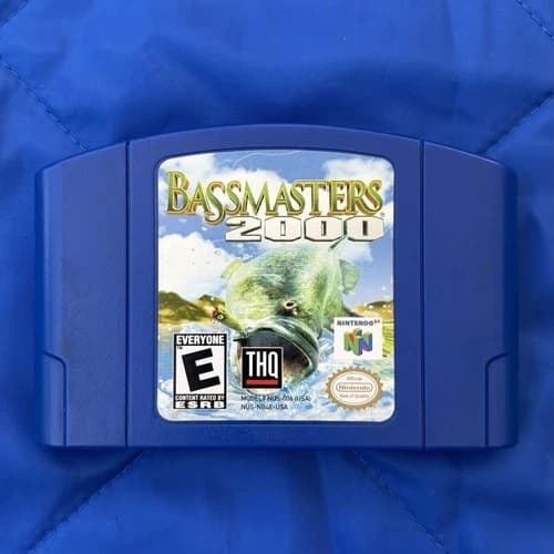 Bassmasters 2000 Blue Cart Nintendo 64 N64 Tested