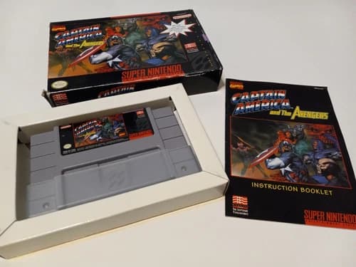 Marvel Captain America and The Avengers - Super Nintendo SNES Complete in Box