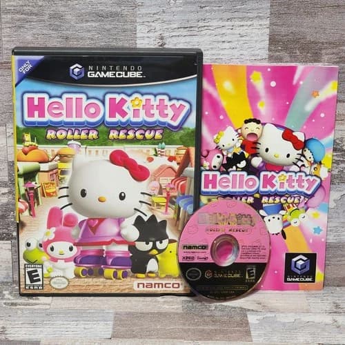 Hello Kitty Roller Rescue (Nintendo GameCube, 2005) Complete CIB TESTED