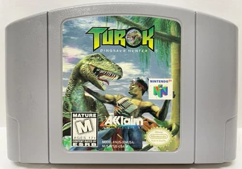Turok Dinosaur Hunter Nintendo 64 N64 Game | 1997 Tested & Cleaned Cartridge