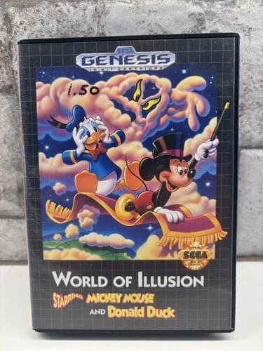 World of Illusion Mickey Mouse Donald Duck (Sega Genesis) Complete All Paperwork