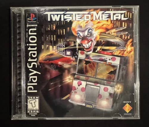 Twisted Metal (PlayStation 1, PS1, 1995) CIB Rare Black Label Jewel Case Variant