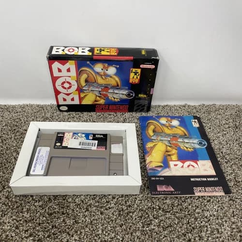 B.O.B. BOB (SNES) Super Nintendo Complete in boc cib