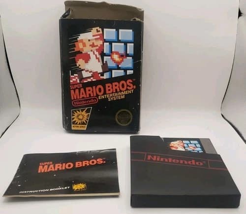 SUPER MARIO BROS. 1 FOR NINTENDO NES COMPLETE IN BOX WITH INSTRUCTIONS!