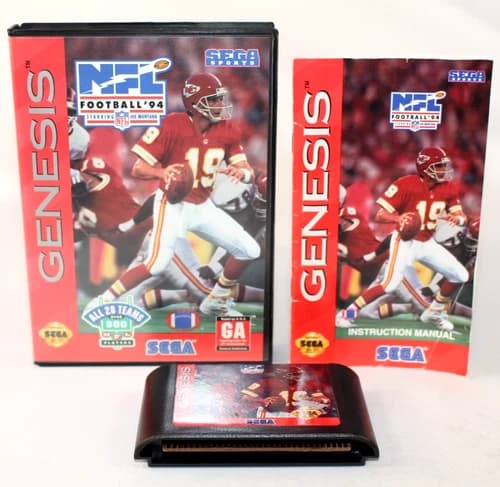 NFL Football '94 Starring Joe Montana Sega Genesis Complete CIB Great Condition!