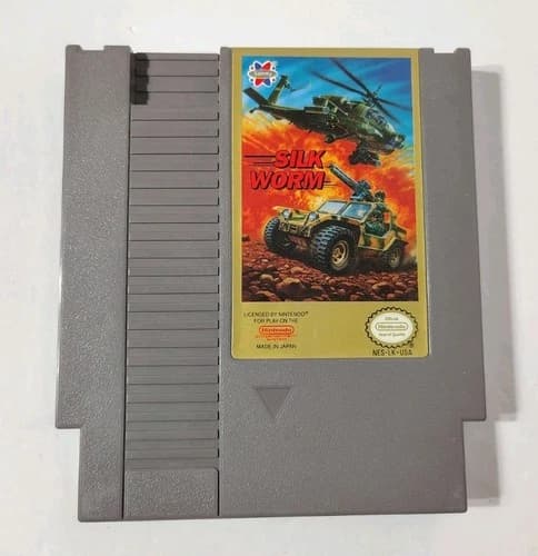 Silk Worm (Nintendo Entertainment System, 1990) NES Pins Cleaned Tested Works