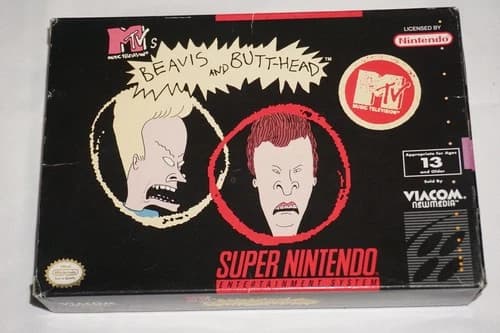 Beavis and Butt-head MTV's (Super Nintendo SNES) Complete in Box CIB