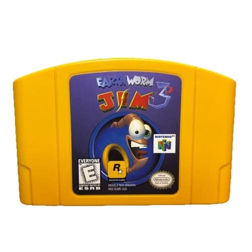 Earthworm Jim 3D Nintendo 64 N64 Authentic Rare Game Cleaned Tested Mint