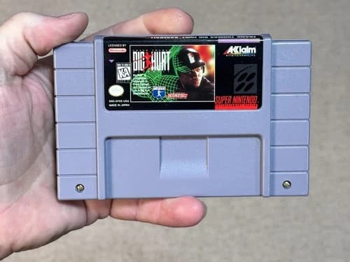 Frank Thomas Big Hurt Baseball (Super Nintendo, SNES) Game Authentic - Tested