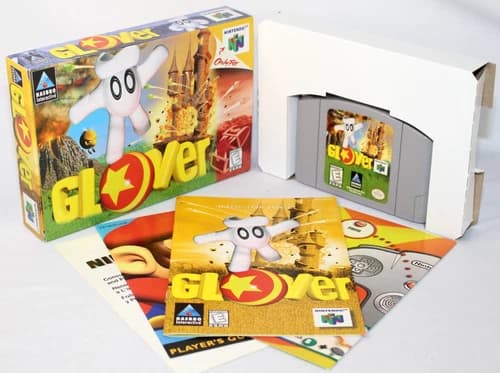 Glover N64 Nintendo 64 Complete CIB! GREAT Condition w/ RARE Control Card! NICE!