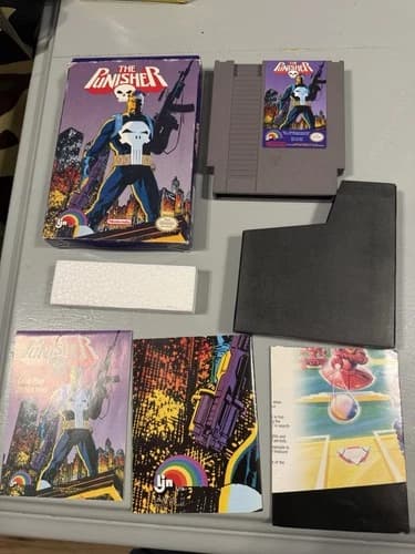The Punisher (Nintendo NES, 1991) Complete CIB With Posters Tested Working