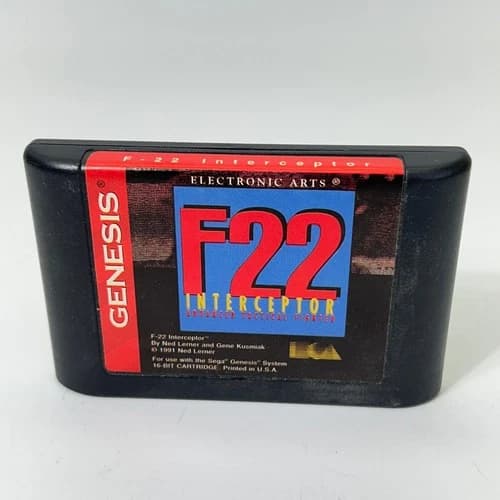 F-22 Interceptor Sega Genesis Video Game 16-Bit Fighter GAME ONLY