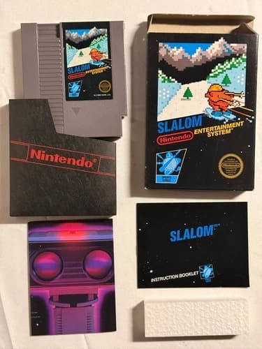 Slalom (Nintendo NES, 1987) – Complete in Box CIB Hang-Tab – Sports Series