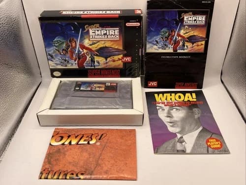 Super Star Wars The Empire Strikes Back JVC SNES CIB Complete BoxManual Nintendo