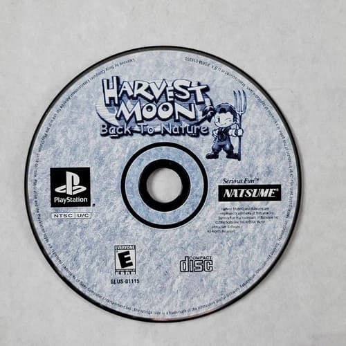 Harvest Moon: Back to Nature (Sony PlayStation 1, 2000) Loose Disc Natsume