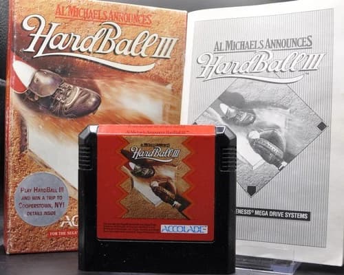 Al Michaels Announces HardBall III (Sega Genesis) [CIB] - Complete, Good Cond