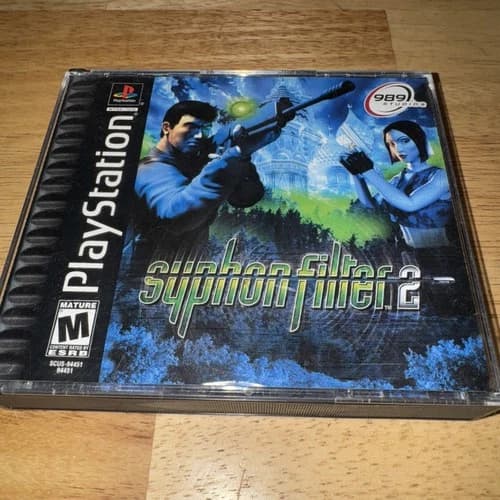 Syphon Filter 2 PS1 Sony PlayStation 1 Black Label COMPLETE