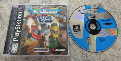 Micro Machines V3 (Sony PlayStation 1, 1997) - Tested Working
