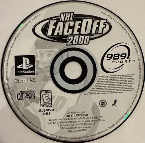 NHL FaceOff 2000 (Sony PlayStation 1, PS1) DISC ONLY | NO TRACKING | M1570