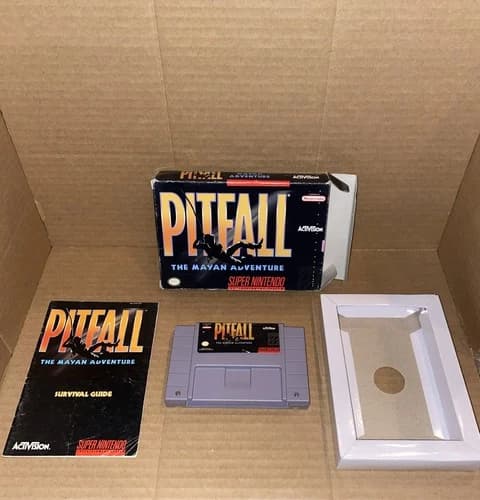 Pitfall: The Mayan Adventure Super Nintendo SNES Complete CIB Authentic