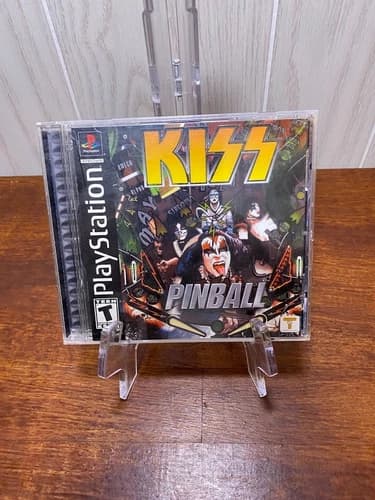 PS1 Kiss Pinball (Sony PlayStation 1, 2001) Black Label, CIB, Tested VG Disc