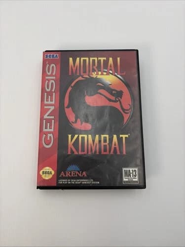 Sega Genesis 🐲 Mortal Kombat W/ Manual- CIB- TESTED- GOOD
