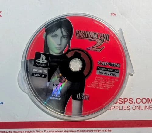 PS1 Resident Evil 2 Sony PlayStation 1998 DISC 2: Claire ONLY