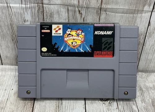 1994 Animaniacs Super Nintendo SNES Video Game Cartridge Only OEM Cart Tested