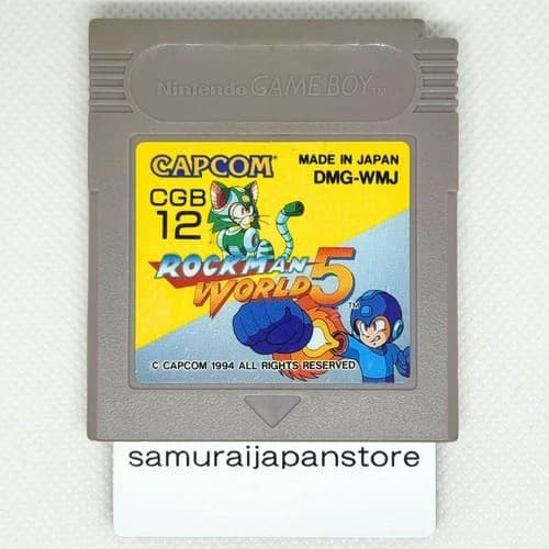 RockMan World 5 Mega Man V Nintendo Game Boy GB Cartridge Only Used Tested JPver