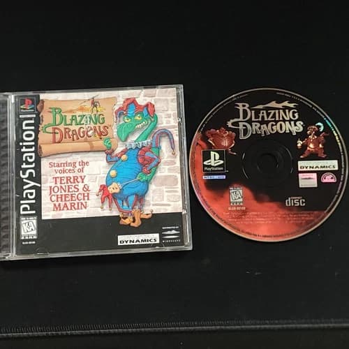 Blazing Dragons (Sony PlayStation 1, 1996) Complete CIB