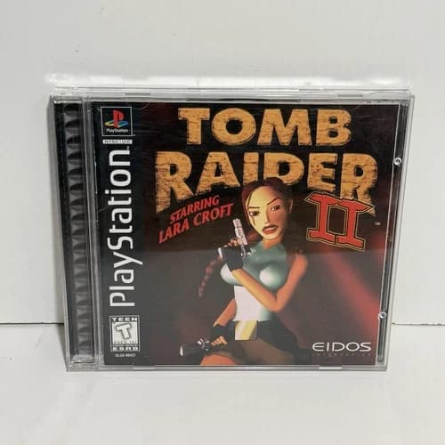 Tomb Raider II 2 Lara Croft Black Label (Sony PlayStation 1997) PS1 COMPLETE