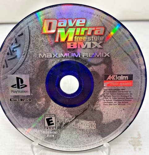 Dave Mirra Freestyle BMX Maximum Remix (PS1) NO TRACKING - DISC ONLY #C60