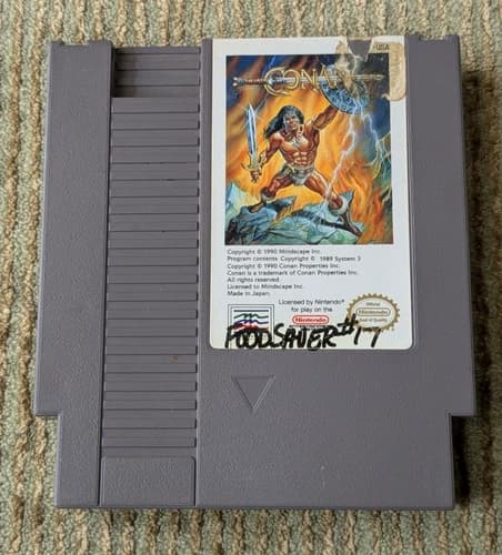 Conan: The Mysteries of Time Nintendo NES Cartridge Only Tested Working