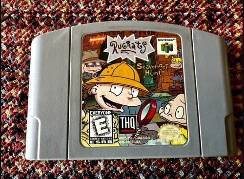 Rugrats Scavenger Hunt Nintendo 64 N64 Authentic Tested Working