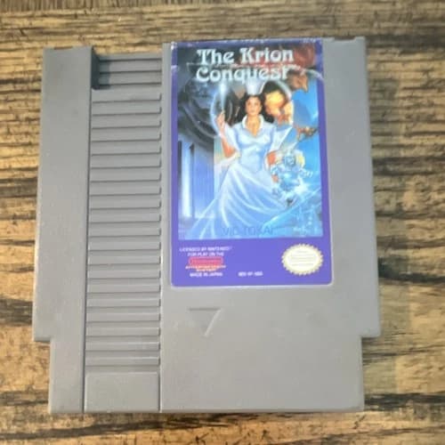 Vic Tokai The Krion Conquest Nintendo NES Game Cartridge NTSC-U/C US/Canada