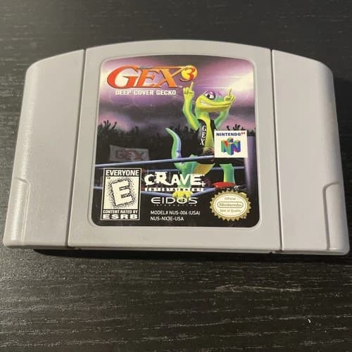 Gex 3 Deep Cover Gecko N64 Nintendo 64 Cartridge Only Tested Working Authentic