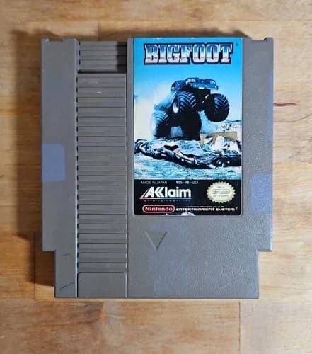 Bigfoot NES Nintendo Monster Truck Game, Tested And Working