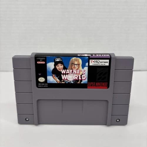 Wayne's World Super Nintendo 1993 SNES Authentic Tested