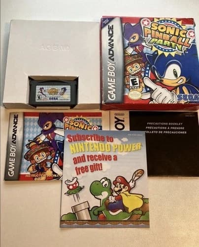 Sonic Pinball Party Nintendo Game Boy Advance 2003 Complete In Box ✅ Tested
