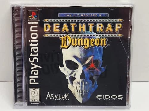 Deathtrap Dungeon PS1 Sony PlayStation Black Label CIB W/Manual Tested Works