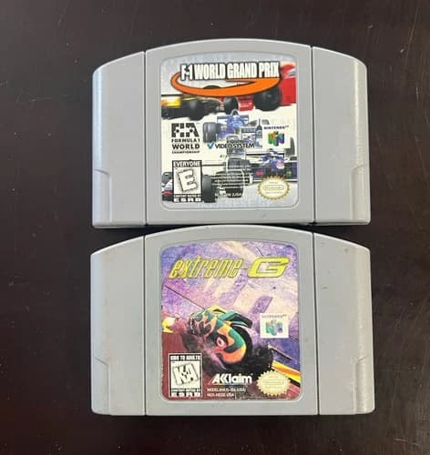Extreme-G & F-1 World Grand Prix N64 Nintendo 64 Tested & Working Authentic