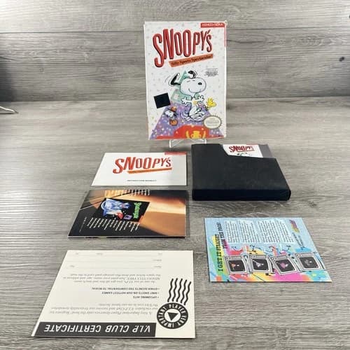 Snoopy's Silly Sports Spectacular Nintendo NES Complete w/ Protector