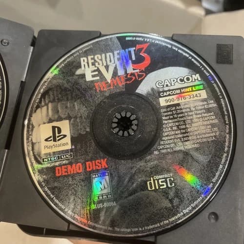 Resident Evil 3: NEMESIS (Sony PlayStation, 1999 PS1) Demo Disc - Tested