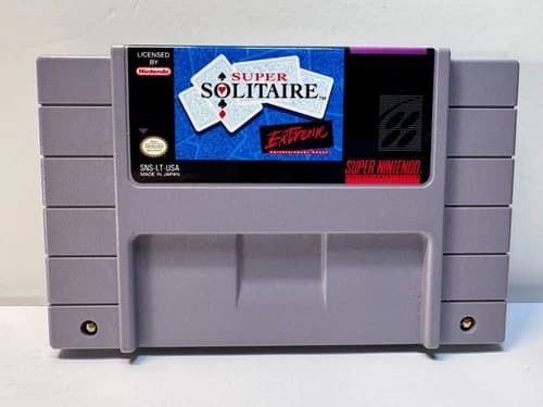 Super Solitaire (Super Nintendo SNES, 1993) Authentic. Working.